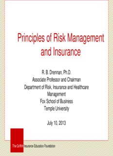 Basic Principles Of Risk Management And Insurance – The Griffith Book Download PDF